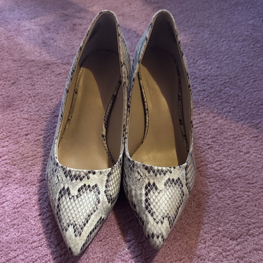 Franco Sarto Snake Print Heels